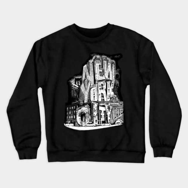 New York City Pencil by Tai's Tees Crewneck Sweatshirt by TaizTeez